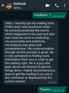 Vedic astrology Jyotish Jyotisha Palmistry Sanatan dharma Review Testimonial Feedback Review